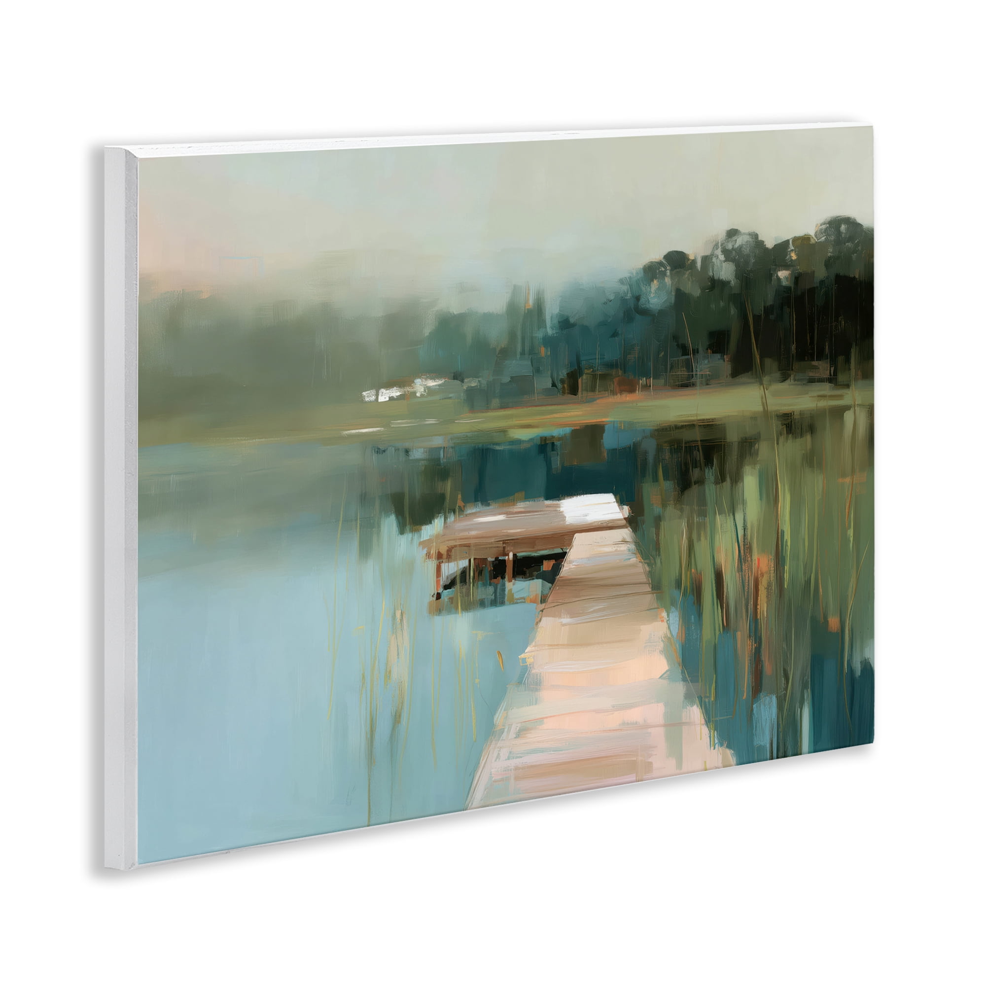 Stupell Industries Marsh Pier Abstraction Wall Plaque Art, design by Kim Curinga