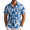 Blue-coconut Tree, variant on Mens Hawaiian Shirts Short Sleeve Button Down Aloha Shirts Summer Vacation Beach Shirts