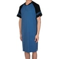 thumbnail image 5 of Wacanda Men Comfort Top Long Nightshirt Sleep Shirt Comfy Short Sleeve Henley Sleepwear, 5 of 6