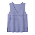thumbnail image 3 of Harpily Tank Tops For Women Sleeveless V Neck Lightweight Skin-Friendly Relaxed Silhouette Summer Vacation Fashion Blouses, 3 of 5