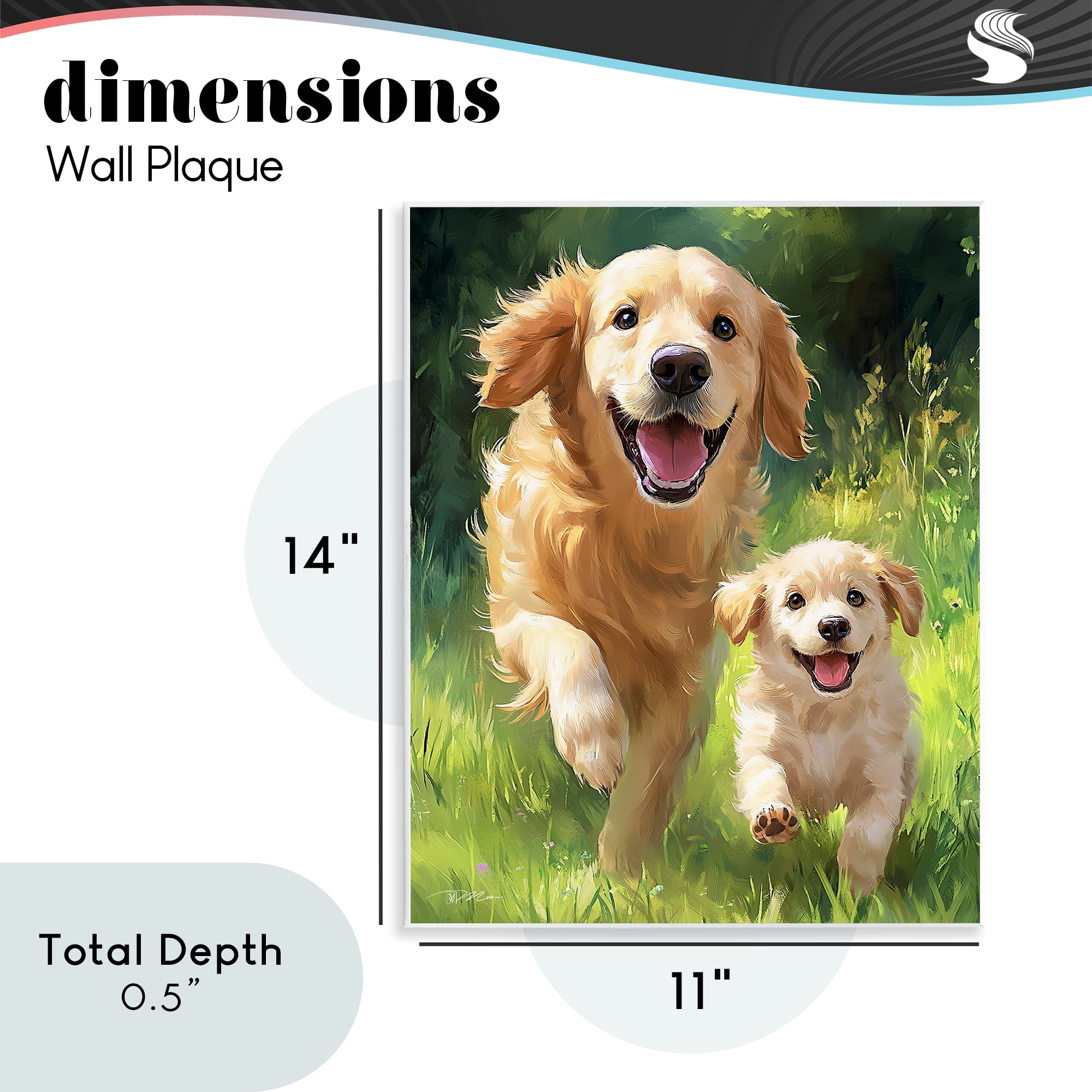 Father & Son Labrador Wall Plaque Art, design by Momart