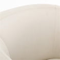 thumbnail image 5 of Infinity White Linen Fabric Upholstered Modern Swivel and Rocker Barrel Chair, 5 of 8