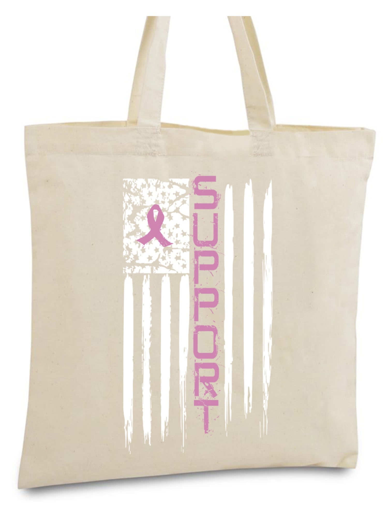 Awkward Styles Fight Breast Cancer Canvas Tote Bag Breast Cancer Awareness Bags Pink Ribbon