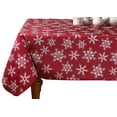 thumbnail image 1 of Violet Linen Nappe Décorative de Noël Flocons de Neige Rouge - 60 Pouces X 84 Pouces, 1 of 4