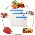 thumbnail image 3 of Estbridge 30 Pcs/ Lot Sacs de Mise sous Vide en Plastique Réutilisables à Fermeture Éclair Non Revêtus pour Outils de Cuisine Conservation des Aliments Frais Nouveaux Sacs de Conservation des Aliments FreshKeeper, 3 of 6
