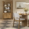 thumbnail image 2 of Nathan James Iris 3 Tier Bookshelf, Arched Bookcase Cabinet, Solid Wood Bookcase with Cabinet Base, Boho Bookshelf in Unbrushed Light Brown Finish, 2 of 6