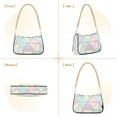 thumbnail image 7 of FORMRS Womens Shoulder Bag with Chain Strap Clutch Purse Cute Tote Handbag, Purple Geometric, 7 of 7