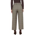 thumbnail image 3 of INSPIRE CHIC Plaid Pants for Women Business Casual Back Elastic Waist Straight Slacks Work Trousers with Pockets XS Plaid, 3 of 6