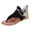 Black-A, variant on Women's Gladiator Sandals Ladies Summer Casual Flat Heel Slip On Sandals, Comfy Vintage Sandals with Back Zipper