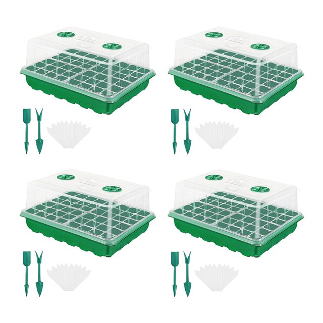 La Semilla Planta Flores Cultiva Bandeja Inicio Caja Cajas 24/48 Agujeros Con Domo Humedad para El Cultivo Hidroponía