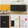 thumbnail image 6 of TEQIN 6 Drawer Dresser,Modern Dressers & Chests of Drawers with Metal Golden Handles, Wood Storage Chest of Drawers with Stable Metal Legs For Bedroom,Living Room, 6 of 7