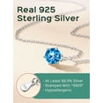 thumbnail image 5 of ChicSilver Solid 925 Sterling Silver Round Birthstone Necklace for Women Solitaire 1Carat (6.5mm) Cubic Zirconia Dainty Choker Necklace Christmas Valentines Birthday Graduation Gifts for Her, 5 of 10