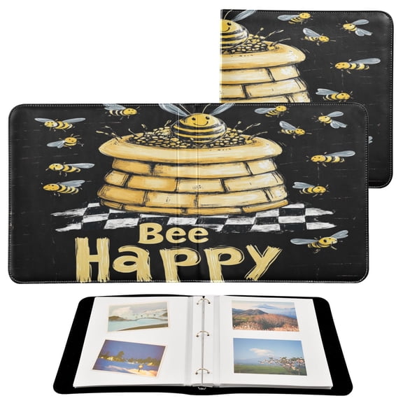 BZSMCE Photo Album Book Scrapbooking Drawing Bee Pattern Printed Picture Album