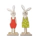 thumbnail image 2 of Decoración de mesa de conejito de Pascua, figuritas de conejo de madera bonitas, adorno para el jardín del hogar, 2 of 7