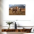 thumbnail image 3 of Elephant Stock The Amazing Icelandic Horses Wall Art - Horizontal Canvas Wall Art - Living Room Wall Decor - Animal Canvas - Gray And Brown Decor By Scott Stulberg - 30" x 20", 3 of 8