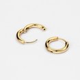 thumbnail image 2 of 2.5mm Surgical Steel Hoop Earrings for Women 10mm Hinged Huggie Hoop Earrings Gold Plated, 2 of 3