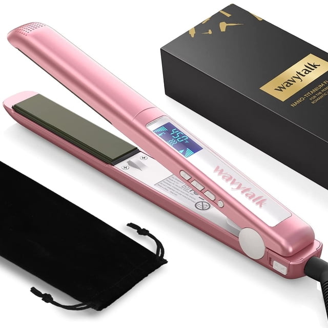 Plancha plana para alisar el cabello Wavytalk Salon con planchas de titanio