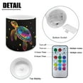 thumbnail image 6 of Kuiaobaty Colorful Sea Turtle Star Pattern Flameless Candles Battery Powered LED Pillar Candle Tealights Home Decoration Remote Set of 4 for Wedding Beach Party Decor 3 x 3 Inches, 6 of 7