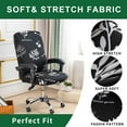 thumbnail image 4 of Printed pattern office chair cover, waterproof, detachable, washable, used for office and computer chairs, 4 of 6