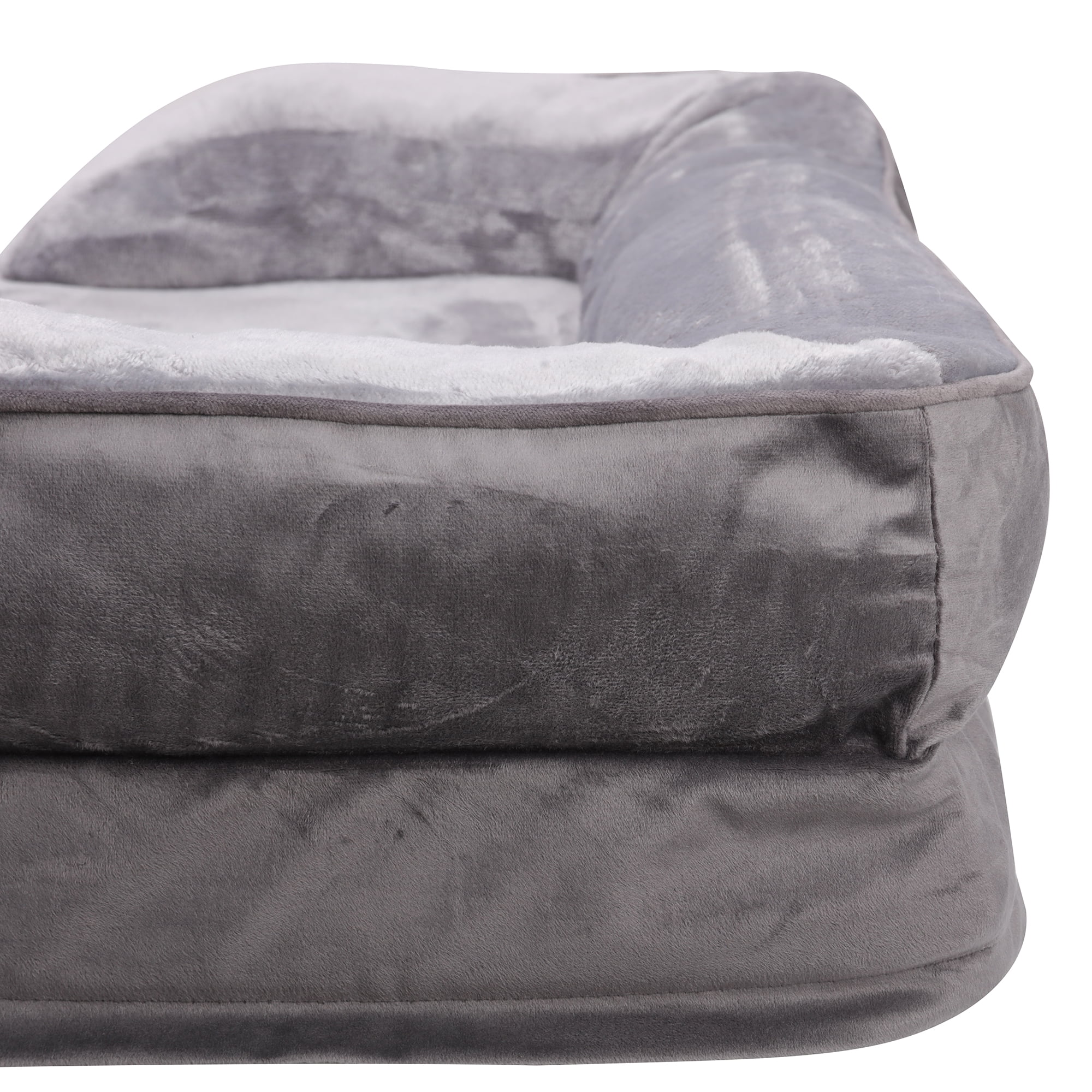 LELINTA Dog Bed Full Memory Foam Dog Beds for Dogs Bolster Pet Couch Bed with Removable Machine Washable Cover, Waterproof Liner and Durable Zipper