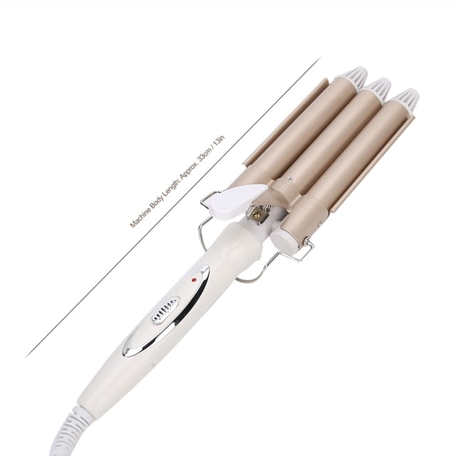 Electric Hair Curler 3 Barrel Hair Crimper Iron 22mm Professional Curling Iron For Hairdressing Uniform Heating Safe And Fast 2 Adjustable Temperature Gears Heat Insulation Bracket