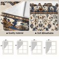 thumbnail image 5 of Swag Valance Curtains for Windows, Brown Blue Boho Light Filtering Kitchen Curtains with Rod Pocket, Southwestern Geometric Ethnic Art Window Treatment Valances for Living Room, 28x36 - 2 PCS, 5 of 9