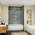 thumbnail image 6 of Sunny Shower 60 in. W x 57.4 in. H Double Sliding Tub Door 1/4 in. Frosted Glass in Brushed Nickel Finish, 6 of 9