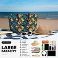 thumbnail image 5 of Xecao Blue Floral for versatile beach bag for women includes zipper pockets and waterproof material, ideal for vacations and adventures., 5 of 7