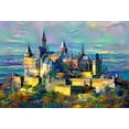 thumbnail image 2 of Gavidia, Pedro 32x23 Black Ornate Wood Framed with Double Matting Museum Art Print Titled - Stuttgart Germany Hohenzollern Castle, 2 of 4