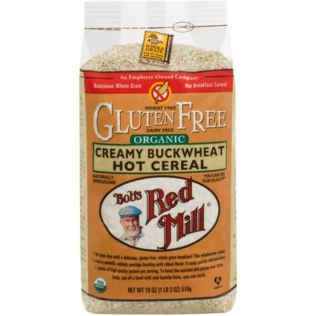 Bob's Red Mill Organic Whole Grain Creamy Buckwheat Hot Cereal, 18 oz (Pack of 4)