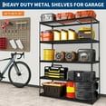 thumbnail image 2 of QinaQin Industrial-Grade Five-Layer Wire Mesh Shelving Unit, Height Adjustable, 2500 Lb Load Capacity, Dimensions: 48x18x72 Inches / 60x24x78 Inches, 2 of 7