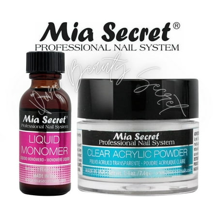 Mia Secret Liquid Monomer 1 oz and Clear Powder 0.25 oz