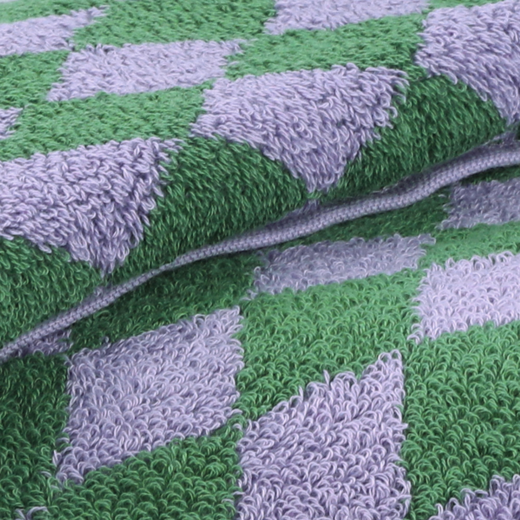 Unique Bargains Checkered Cotton Hand Towels for Bathroom Kitchen Green 4-Piece