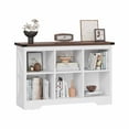 thumbnail image 5 of Dextrus 6 Cube Organizer Bookcase, Farmhouse Cubby Bookcase, Horizontal Open Shelf Bookshelf for Living Room, Bedroom, Home Office, White, 5 of 13
