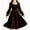 Brown, variant on Girls Dresses Teen Kids Long Sleeve Party Birthday Prom Formal Fancy Midi Dress Size 7-15, Blue