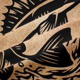 thumbnail image 5 of Manfei Farmhouse Bass Fish Curtains and Drapes Pack of 2 (52x63 Each), Fishing Hook Black Out Curtains, Tan Black, 5 of 6