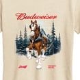 thumbnail image 3 of Budweiser - Clydesdale Winter Scene - Women's Short Sleeve Graphic T-Shirt, 3 of 5