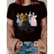 thumbnail image 1 of Camisetas para mujer, lindas camisetas con estampado gráfico, de manga corta, estilo casual, para veranoWizard of Oz Graphic Tee for Women - Casual Polyester Crew Neck T-Shirt, Short Sleeve, Machine, 1 of 7