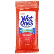 Wet Ones Antibacterial Hand Wipes Travel Pack, 15-Count - (Colors May Vary) (Pack of 2)