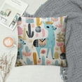 thumbnail image 2 of COMIO  Throw Pillow Covers Pink Blue Green Cute Cartoon Alpaca and Colorful Cactus Decorative,Cushion Case for Home Sofa Chair Car for Men Women, 2 of 5