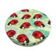 thumbnail image 1 of Disketp Red Ladybugs And Leaf Funda Redonda para Taburete, Funda de Cojín para Silla de Bar Suave y Elástica-12 inch, 1 of 7