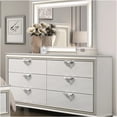 thumbnail image 6 of JERFIT 6-Drawer Dresser for Bedroom, Antique White & Gold Luxury Modern Dresser with Jewelry Trays, Triangle Pull Handles, 6 of 10