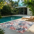 thumbnail image 2 of Gertmenian Tara Nelly Coastal Floral Blue Outdoor Area Rug, 6x9, 2 of 8