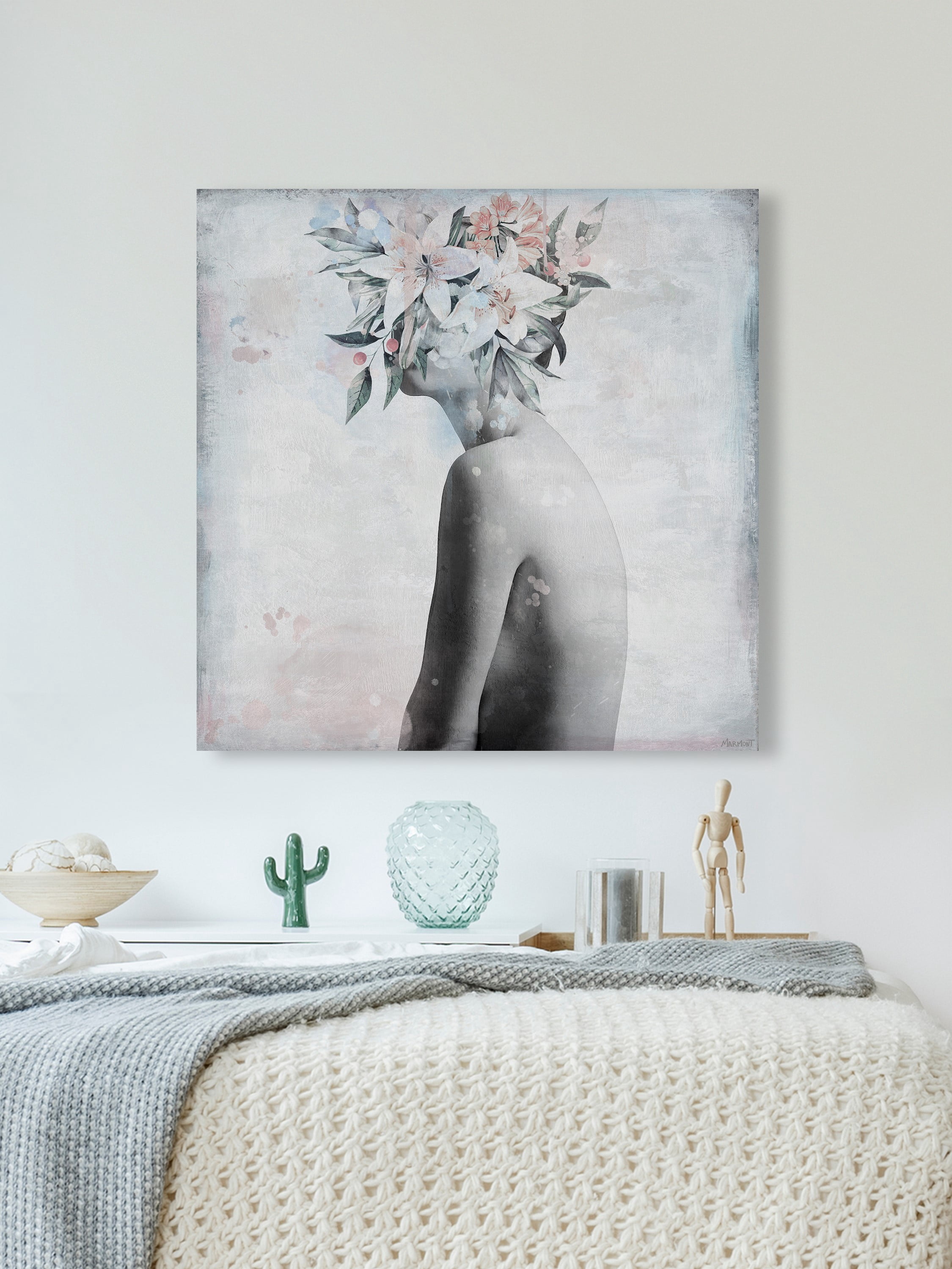 Marmont Hill Enchanting Flower Headband Canvas Wall Art, 48" x 48"