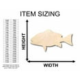 thumbnail image 2 of Unfinished Wood Red Snapper Fish Silhouette - Craft- up to 24'' DIY 2'' / 1/4'', 2 of 3