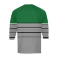 thumbnail image 6 of Men's St. Patrick's Day Irish Henley Shirt 3/4 Sleeve Color Block Clover Top, 6 of 7