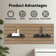 thumbnail image 5 of 2 Pcs Slatwall Shelves, 10x5 Inch Metal Slatwall Shelf Accessories, Heavy Duty Retail Display Panel for Home Shoe Stores Boutiques Storage (Black), 5 of 10