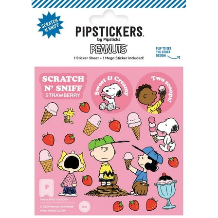 Peanuts Pipstickers Ice Cream Scratch 'N Sniff Sticker Set