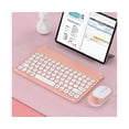 thumbnail image 2 of 1 Set Wireless Keyboard Quick Response Long Standby Time Slim Tablet Noiseless BT Mini Mouse for Notebook - White 12, 2 of 5