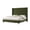 Green, variant on Amerlife California King Upholstered Bed Frame with Tall Headboard, Green, 65" Tall Headboard, Corduroy Upholstery, Solid Wood Gourd Legs